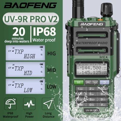 PREVENDITA Baofeng UV-9R Pro V2 Tri Power 10W